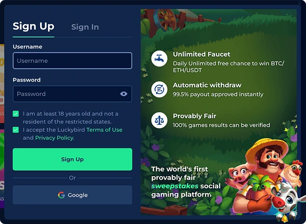 Registration form